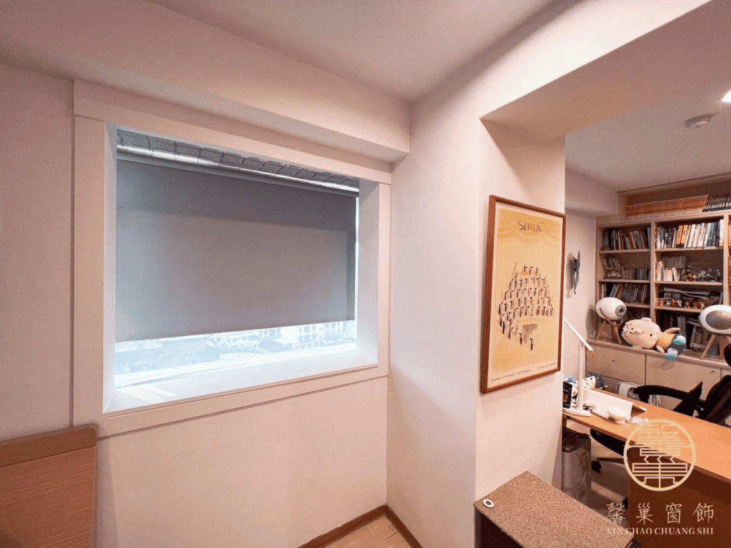馨巢窗飾新竹窗簾安裝實績／小坪數臥室捲簾
